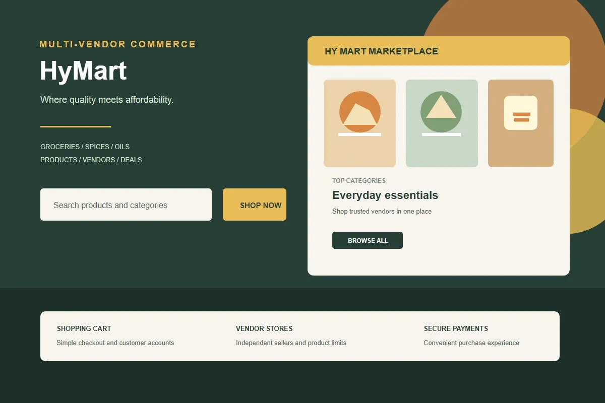HyMart Multi-Vendor Ecommerce Marketplace