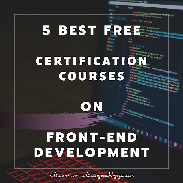 5 BEST FREE FRONT END ONLINE  COURSES WITH CERTIFICATION